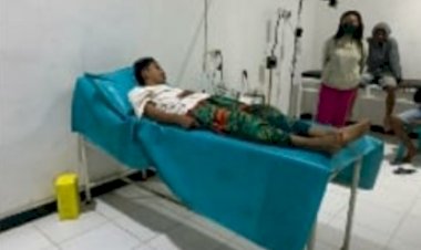 Patroli-PPKM-di-Napan,-Polisi-Antar-Korban-Terduga-Pengeroyokan-ke-Puskesmas