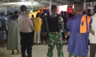 Anggota-Polsubsektor-Manamas-Amankan-Malam-Pentas-Seni-Budaya-di-Paroki-St.-Yohanes-Pemandi-Bakitolas