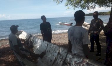 Waspada-Dampak-Rossby,-Polsek-Insana-Utara-Pantau-Wilayah-Pesisir-Pantai