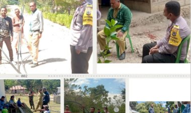 Bhabinkamtibmas-Bijaepasu-dan-Akomi-Cek-dan-Periksa-Pipa-yang-Hilang