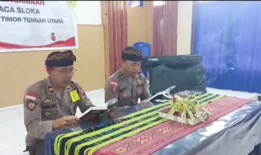 Songsong-HUT-Bhayangkara-ke-77,-Polres-TTU-Gelar-Lomba-MTQ,-Lagu-Rohani-dan-Pembacaan-Sloka