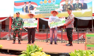 Dukung-Program-Swasembada-Pangan,-Kapolri-Panglima-TNI-Luncurkan-Gugus-Tugas-Polri