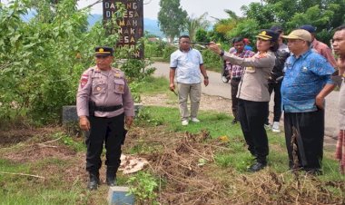 Kapolres-TTU,-Camat-dan-Tua-Adat-Tinjau-Pilar-Batas-Tanah-Polsek-Biboki-Utara-yang-Digugat-Suku-Mayor
