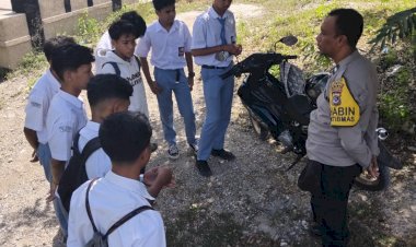 Bhabinkamtibmas-Kelurahan-Tubuhue-Gencarkan-Sambang,-Sasar-Pelajar-Bolos-Sekolah