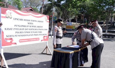 Kapolres-TTU-Pimpin-Sertijab-Kasat-Intelkam-dan-Kapolsek-Insana-Utara