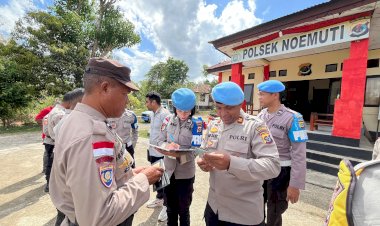 Supervisi-Propam-Polres-TTU-di-Polsek-Noemuti;-Kasipropam-Ingatkan-Sanksi-Berat-bagi-Pelanggar-Disiplin