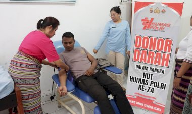 Peringati-HUT-Humas-Polri-ke-74;-Polres-TTU-Gelar-Donor-Darah,-Wujud-Kepedulian-Humanis