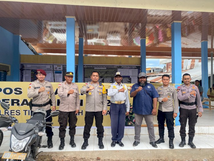 Kapolres TTU AKBP Moh Mukhson SH, SIK, MH Lakukan Pengecekan Pos PAM Pelayanan Operasi Lilin 2024