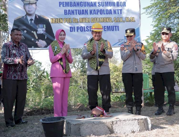 Kunjungan Kapolda NTT di Polsek Noemuti, Irjen Pol. Dr. Rudi Darmoko: Datakan Semua Polsek yang Masih Kekurangan Air