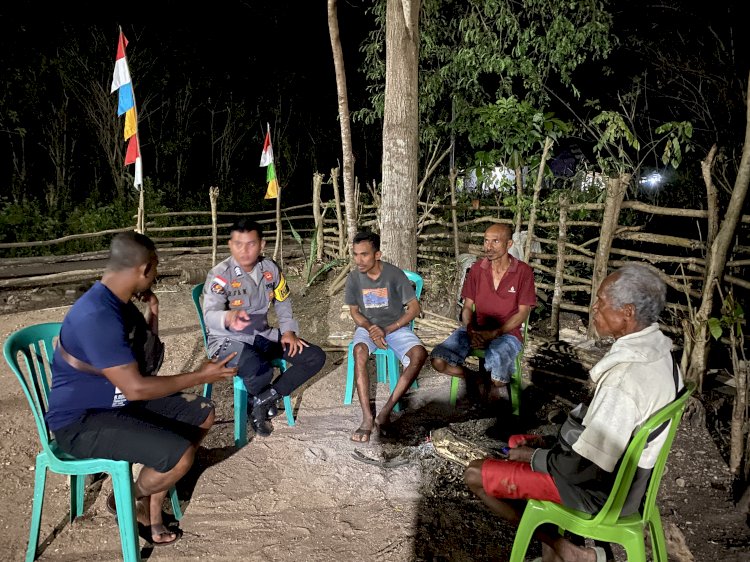 Pentingnya Keamanan Malam Hari, Bhabinkamtibmas Oetalus Imbau Warga Waspadai Curanmor dan Pencurian