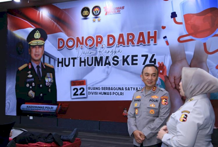 Jelang Hari Jadi ke-74, Humas Polri Gelar Donor Darah