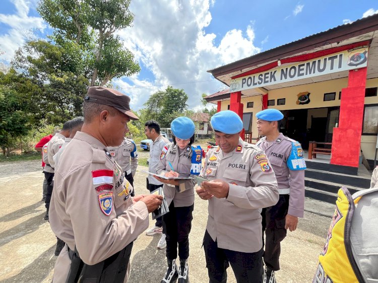 Cek Kesiapan Tugas, Propam Polres TTU Awasi Ketat Penggunaan Senpi di Polsek Noemuti