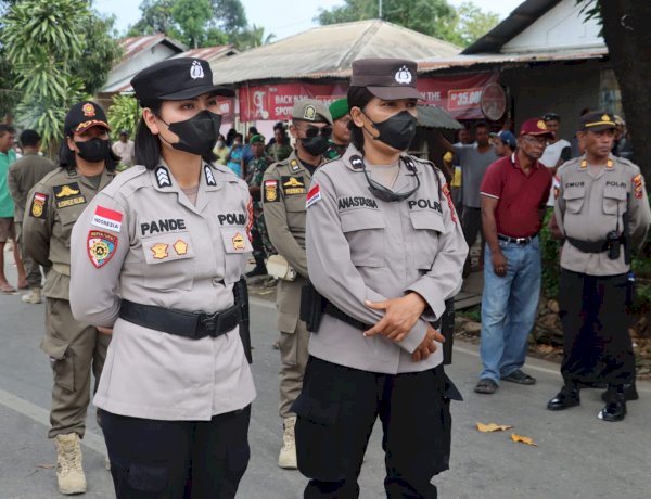 Polres Belu Amankan Proses Eksekusi Pengadilan, Dua Petugas Alami Luka Akibat Lemparan Massa