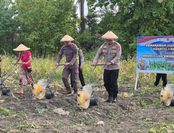 Polres TTU Lakukan Penanaman Jagung Serentak Kuartal I 2026, Dukung Swasembada Jagung