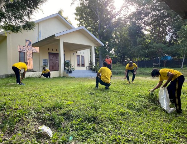 Ciptakan Lingkungan Kerja Sehat, Wakapolres TTU Tekankan Kebersihan Sebagai Cermin Disiplin Polri