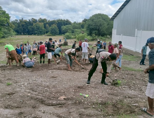 Gotong Royong TNI-Polri dan Warga, Gedung Koperasi Desa Fatumuti Siap Diresmikan