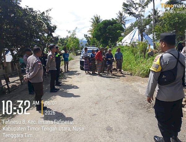 Polres TTU dan Polsek Insana Utara Kawal dan Amankan Ritual Adat Keluarga Korban Pengeroyokan di Fafinesu B
