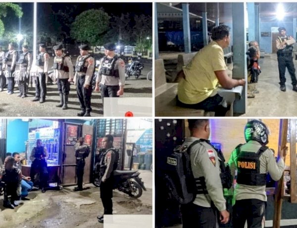 Cegah Kriminalitas di Malam Hari, Unit Raimas Polres TTU Gelar Patroli Cipkon Humanis Hingga Dini Hari