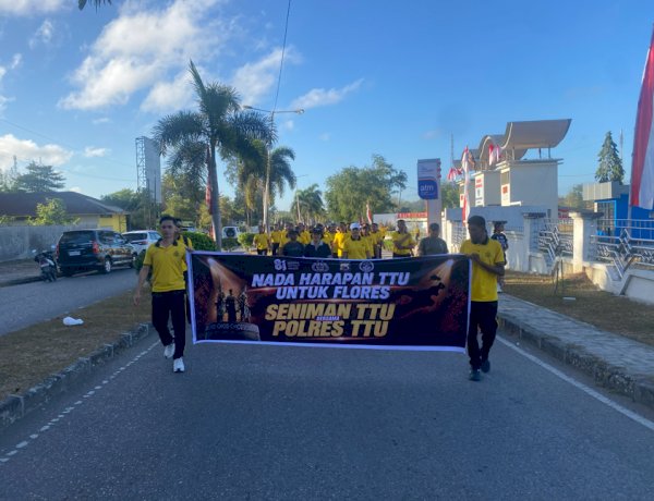 Jalan Santai Bersama “Nada Harapan TTU untuk Flores”, Polres TTU Galang Donasi dan Perkuat Sinergitas Bersama Masyarakat