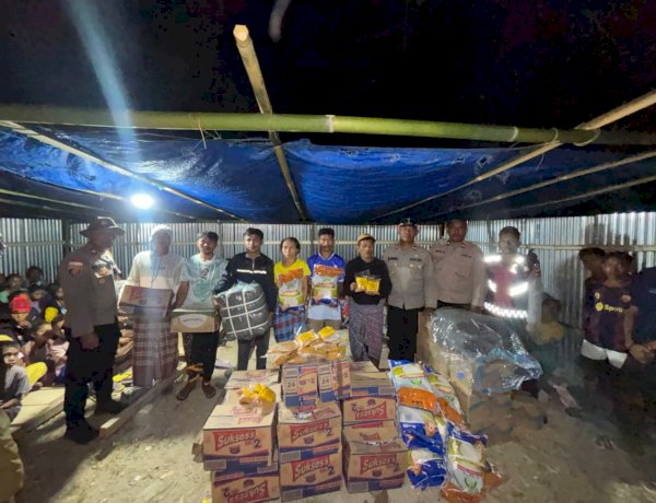 KETIKA MEDAN TAK LAGI MENJADI PENGHALANG, POLISI MENEMBUS PELOSOK DEMI MEMBAWA BANTUAN DAN HARAPAN