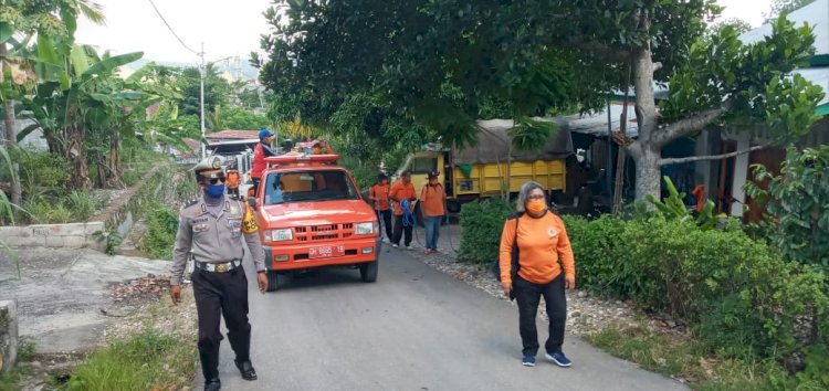 Polres TTU Bersama BPBD Kembali Semprot Disinfektan