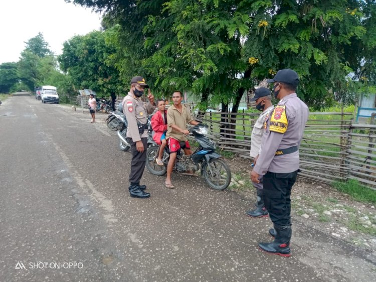 Cegah Penyebaran covid-19 dan Demam Berdarah ; Polsek Biboki Anleu Gelar Operasi Yustisi