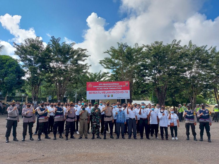 Polres TTU Gelar Apel Bhabinkamtibmas dan Komunitas Penyintas Covid-19