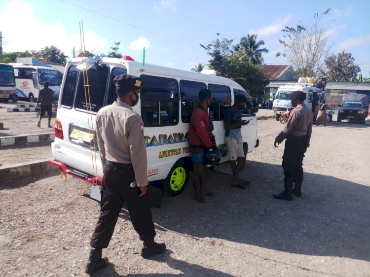 Operasi Prokes, Samapta Polres TTU Sasar Terminal dan Pangkalan Ojek