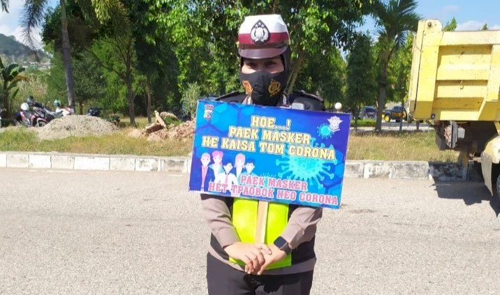 Kreatif, Polres TTU Kampanye Prokes Dengan Bahasa Daerah