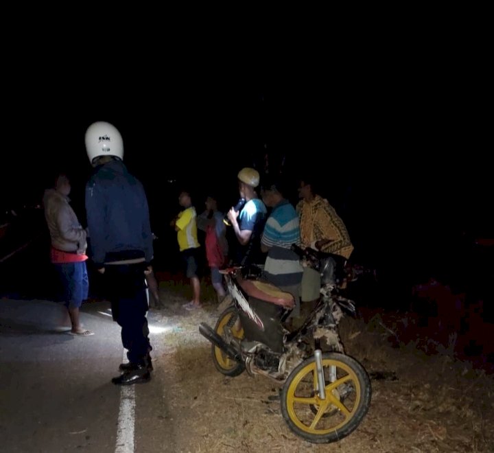 Pelajar Ini Nekat Kebutan Motor Tanpa Lampu Hingga Berujung Tabrakan, Polsek Insana Amankan BB