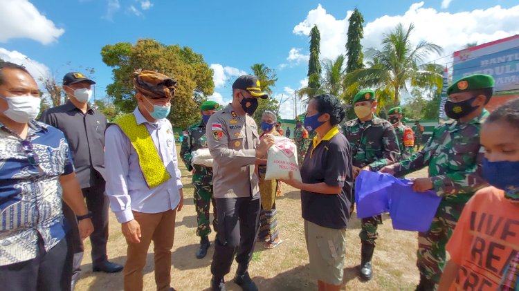 Kapolres TTU Hadiri Penyaluran Bantuan Pangdam IX/Udayana, Akan Ada Bantuan 12 Ton Beras dari Kapolda NTT