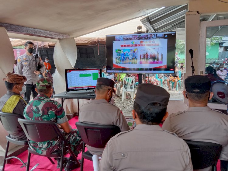 Vicon dengan Kapolri, Kapolda NTT Sampaikan Terobosan Vaksinasi Polres TTU