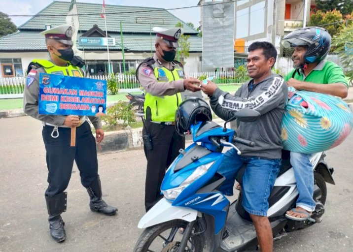 Giat Ops Keselamatan Turangga, Fokus Prokes dan Pembagian Masker