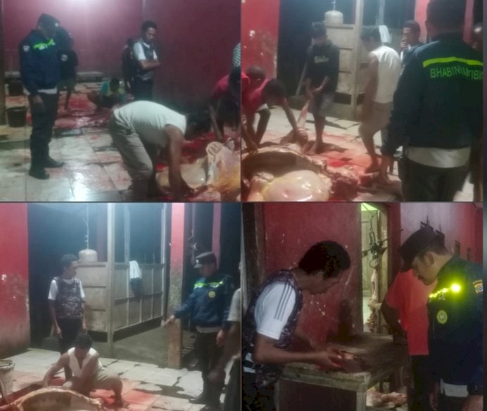 Bhabinkamtibmas Maubeli Sidak di RPH Kefamenanu