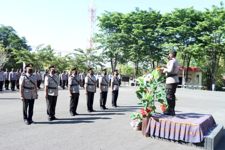 Kapolres TTU Pimpin Sertijab, 3 Perwira Dapat Promosi Jabatan