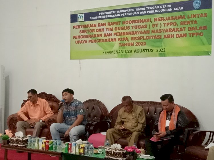 Kasat Reskrim Polres TTU Bawa Materi dalam Rakor Lintas Sektor TPPO