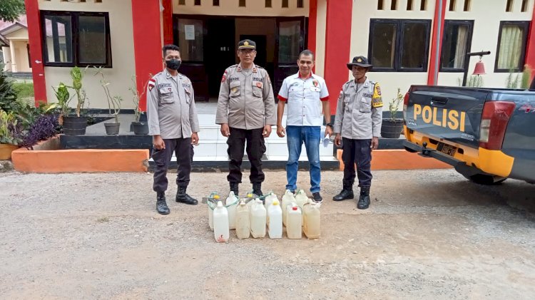 Polsek Bisel Gelar Operasi Pekat Turangga 2022, Sita 30 Liter Sopi