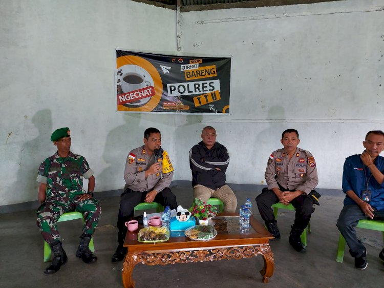 Polres TTU Gelar Ngechat di Lopo Kantor Camat Noemuti, Masyarakat Mendukung