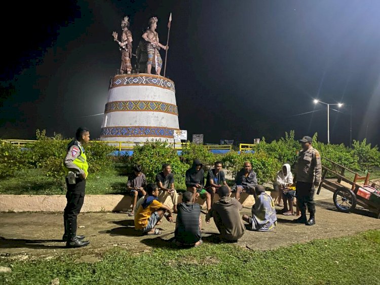 Patroli Lampu Biru, Polres TTU Sasar Tongkrongan Malam Anak Muda