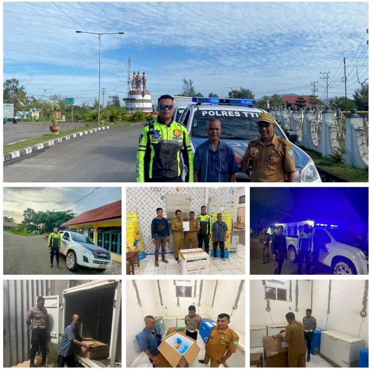 Sat Lantas Polres TTU Jemput Vaksin dari Dinkes Provinsi NTT