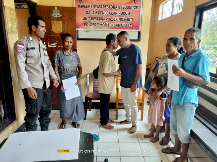 Polsek Noemuti Selesaikan Masalah Penganiayaan Secara Kekeluargaan