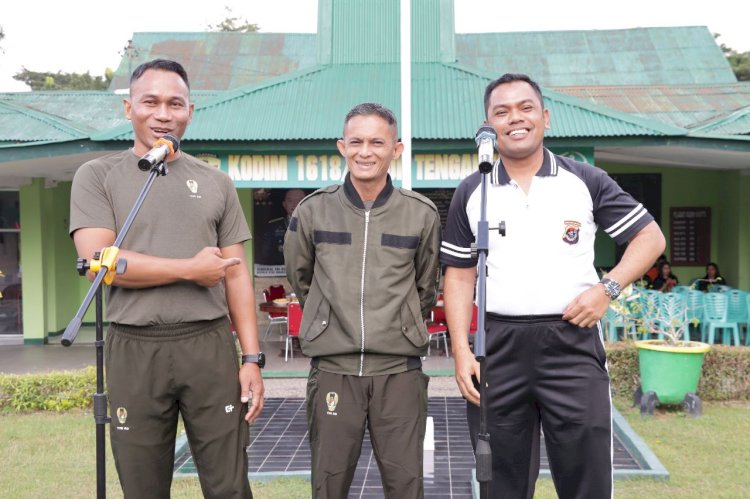 Tingkatkan Sinergitas, Polres TTU, Kodim Bersama Satgas Pamtas RI-RDTL Senam Bersama