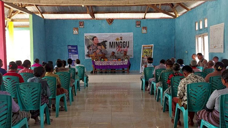 Giat Minggu Kasih di Kaenbaun, Kapolres TTU Tegaskan Bahaya Modus TPPO