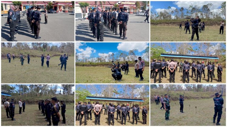 Polres TTU Gelar Latihan Menembak