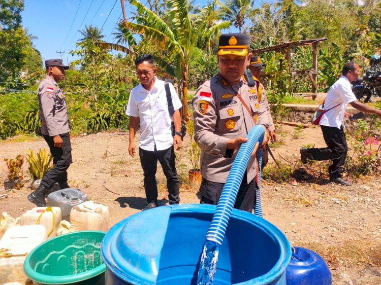 Sentuhan Kasih Kapolres TTU Kepada Masyarakat Berupa Air Bersih di Musim Kemarau Panjang