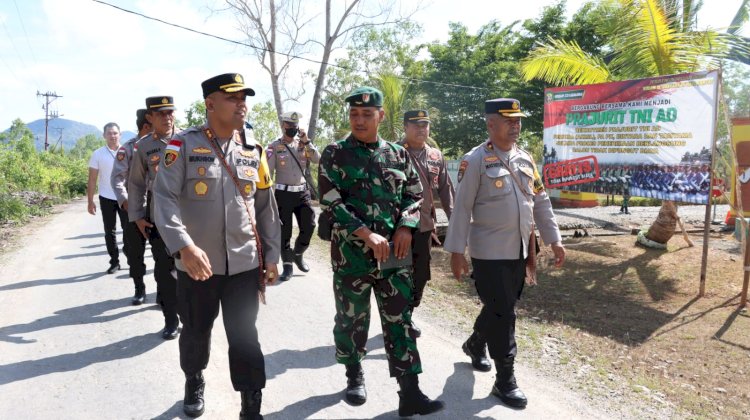 Silaturahmi ke Mako Yonif 744/SYB, Kapolres TTU : TNI-Polri Tidak Bisa Dipisahkan