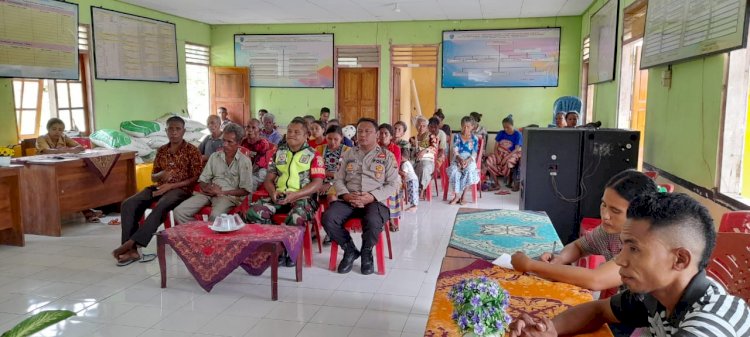 Tiga Orang Bhabinkamtibmas Polsek Miotim Polres TTU Ikut Rapat Awal Tahun Tingkat Desa