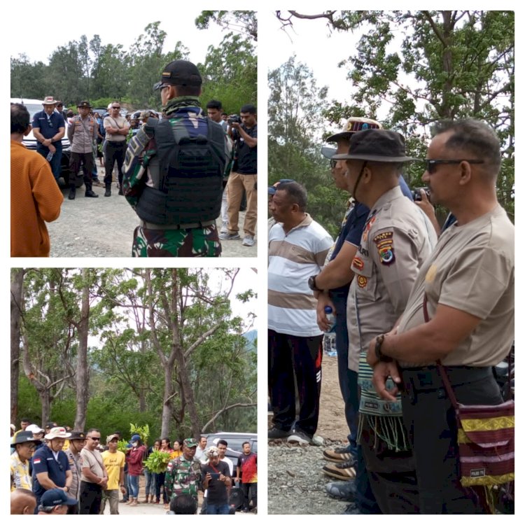 Polsek Miomaffo Barat Polres TTU Ikut Penghijauan di Bukit Bijaelsunan