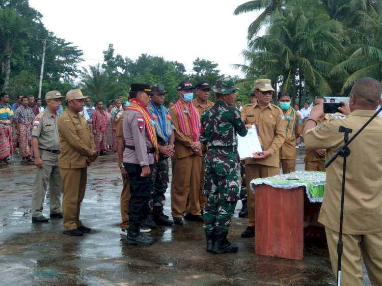 Wakili Kapolres TTU, Kapolsek Biboki Utara Hadiri Acara Pembukaan Kegiatan TMMD ke-119