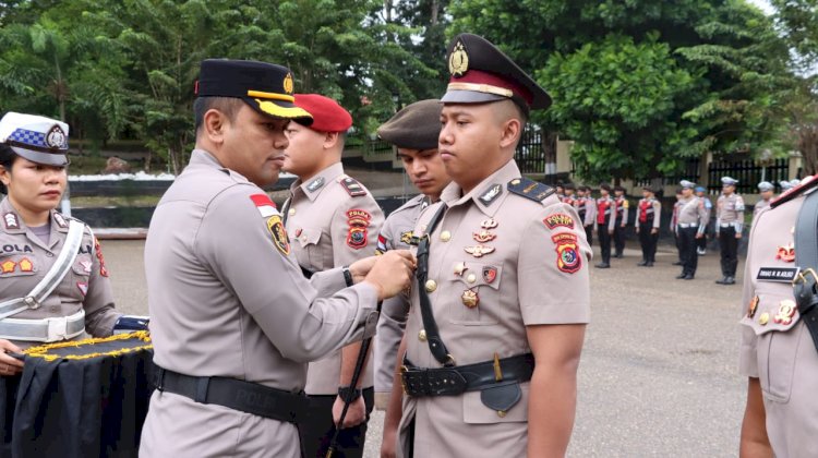 Polres TTU Gelar Sertijab Serta Pengambilan Sumpah Jabatan Kasat Reskrim dan Kapolsek Insana Utara